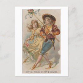 Kerst in Merry Engeland Vintage jaren 1890 Briefkaart