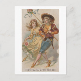 Kerst in Merry Engeland Vintage jaren 1890 Briefkaart