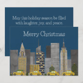 Kerst in New York City Feestdagenkaart (Voorkant / Achterkant)