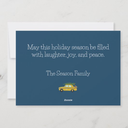 Kerst in New York City Feestdagenkaart (Achterkant)