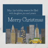 Kerst in New York City  Feestdagenkaart (Voorkant / Achterkant)