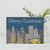 Kerst in New York City  Feestdagenkaart (Staand voorkant)