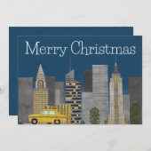 Kerst in New York City  Feestdagenkaart (Voorkant / Achterkant)