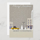 Kerst in New York City | Iconisch standbeeld Big A Kaart (Voorkant / Achterkant)