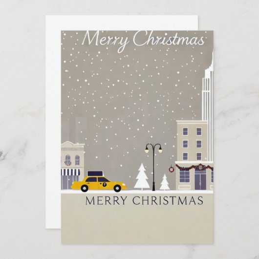 Kerst in New York City | Iconisch standbeeld Big A Kaart (Voorkant / Achterkant)