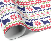 Kerst in Nordic stijl met Cocker Spaniel Cadeaupapier (Rol Hoek)