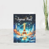 Kerst in Parijs, Eiffeltoren Kaart (Voorkant)