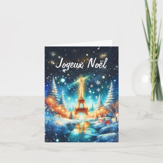 Kerst in Parijs, Eiffeltoren Kaart (Voorkant)