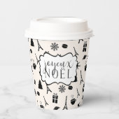 Kerst in Parijs | Joyeux Noel Papieren Bekers (Voorkant)