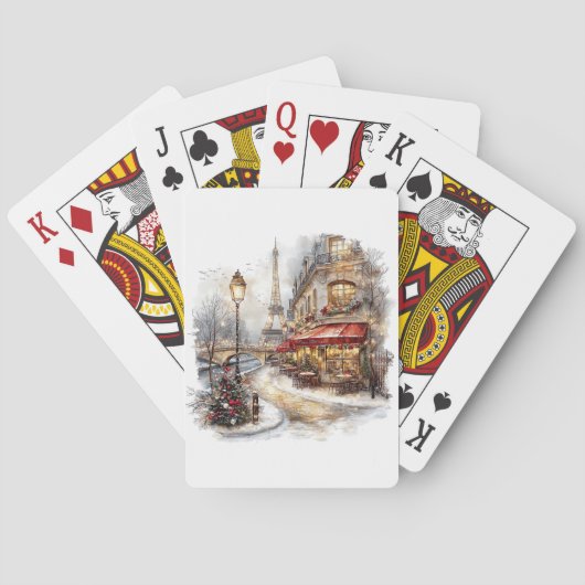 Kerst in Parijs kaarten (Achterkant)
