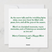 Kerst in Parijs: sprankelende Eiffeltoren Avenue Feestdagenkaart (Achterkant)