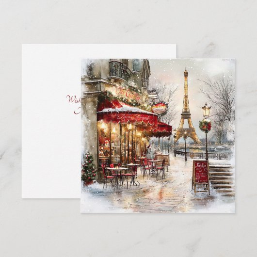 Kerst in Parijs vakantie Kaart (Voorkant / Achterkant)