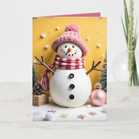 Kerst in pastel - Vouwbare wenskaart  Kaart (Voorkant)