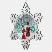Kerst in Pemberley Tin Sneeuwvlok Ornament (Rechts)