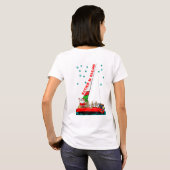 Kerst in plaats van te zeilen. t-shirt (Achterkant volledig)