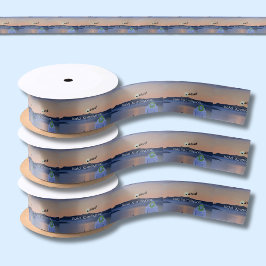 Kerst in Santorini, Griekenland met de Kerstman Satijnen Lint