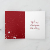 Kerst in Snowflakes Feestdagen Kaart (Binnen)