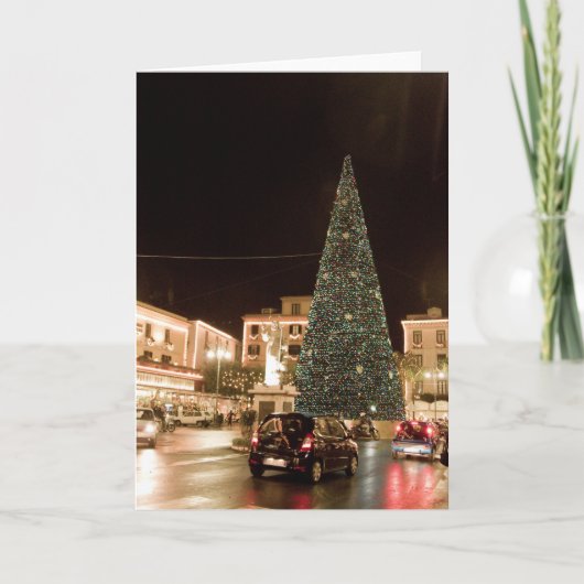 Kerst in Sorrento Feestdagen Kaart (Voorkant)
