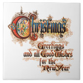 Kerst (in verlichte letters) tegeltje (Voorkant)