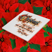 Kerst (in verlichte letters) tegeltje