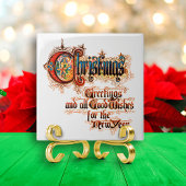 Kerst (in verlichte letters) tegeltje