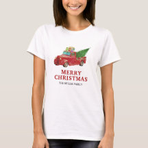 Kerst in vintage rode pick-uptruck
