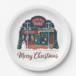 Kerst in vintage-stijl papieren bordje