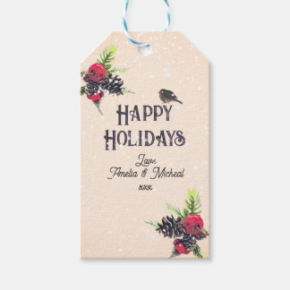 Kerst in Vintage Stijl Persoonlijk Cadeaulabel