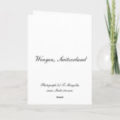 Kerst in Zwitserland Feestdagen Kaart (Achterkant)