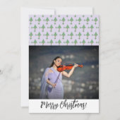 Kerst ingelijst foto Lila Violet Feestdagenkaart (Voorkant)