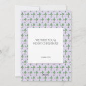 Kerst ingelijst foto Lila Violet Feestdagenkaart (Achterkant)