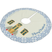 Kerst ingericht huis en Portugese tegels Kerstboom Rok (Gekanteld)