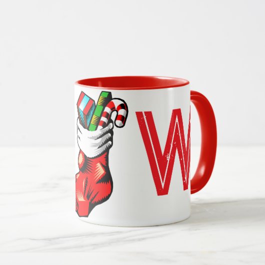 Kerst Initiaal Mok (Voorkant rechts)