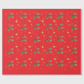 Kerst inpakken rood papier (Vlak)