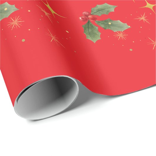 Kerst inpakken rood papier (Rol Hoek)