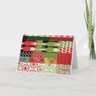 Kerst inpakpapier 3 seizoenen Kaart