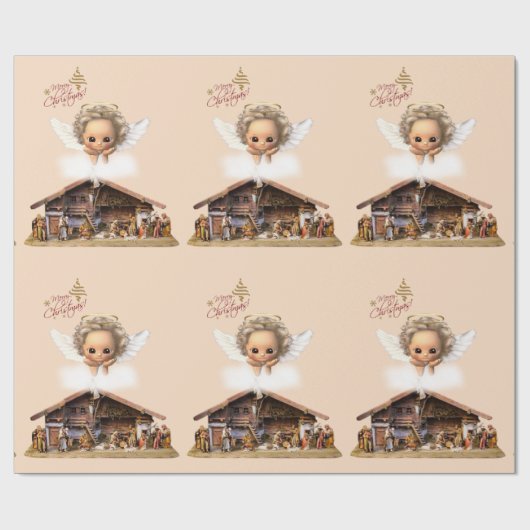 Kerst inpakpapier Baby Jesus (Vlak)