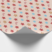 Kerst inpakpapier - Cream kleur (Hoek)