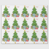 Kerst inpakpapier dinosaurussen aanpasbaar (Vlak)