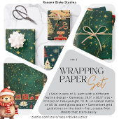 Kerst inpakpapier Flat Sheet Set 1