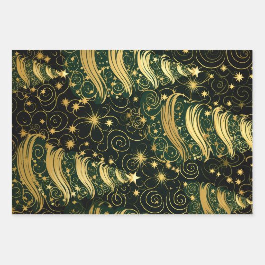 Kerst inpakpapier Flat Sheet Set 3 Vel (Voorkant)