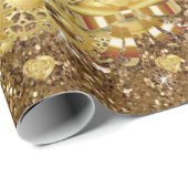 Kerst Inpakpapier Gouden Engel (Rol Hoek)