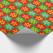 Kerst inpakpapier - Gouden Sneeuwvlokken (Hoek)