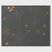 Kerst inpakpapier, groene en gouden geschenken cadeaupapier (Vlak)