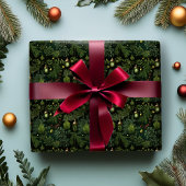 Kerst inpakpapier in bos groen