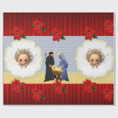Kerst Inpakpapier Jezus Engel (Vlak)