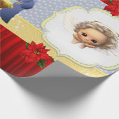 Kerst Inpakpapier Jezus Engel (Hoek)