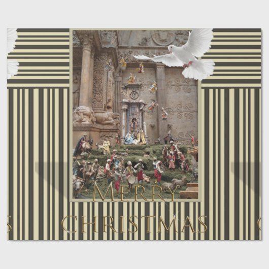 Kerst inpakpapier Jezus Geboorte (Vlak)