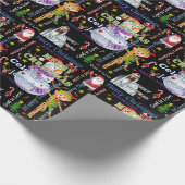 Kerst inpakpapier Jezus Santa (Hoek)