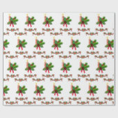 Kerst Inpakpapier Kaarsen (Vlak)